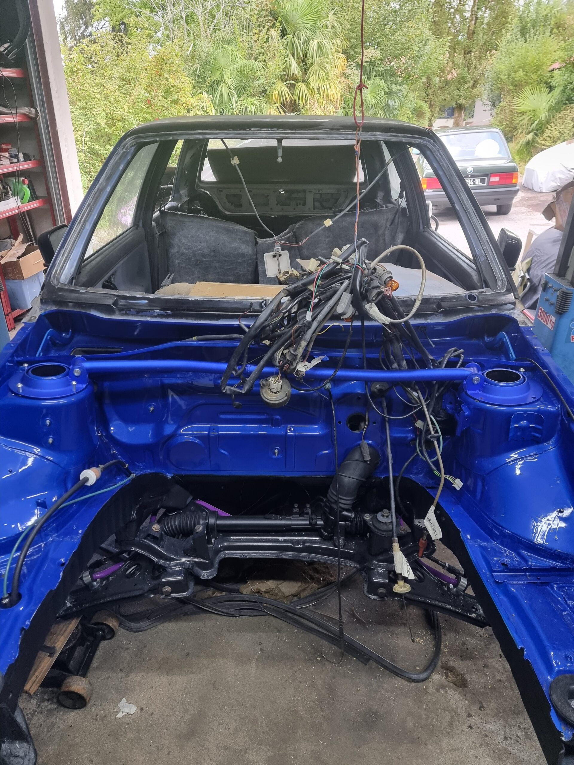 Baie moteur Golf MK2 peinte